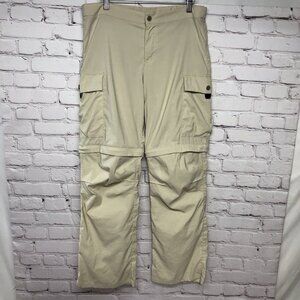 ATHLETA Convertible Hiking Lightweight Pants Beige Ripstop Gorpcore Sz 6